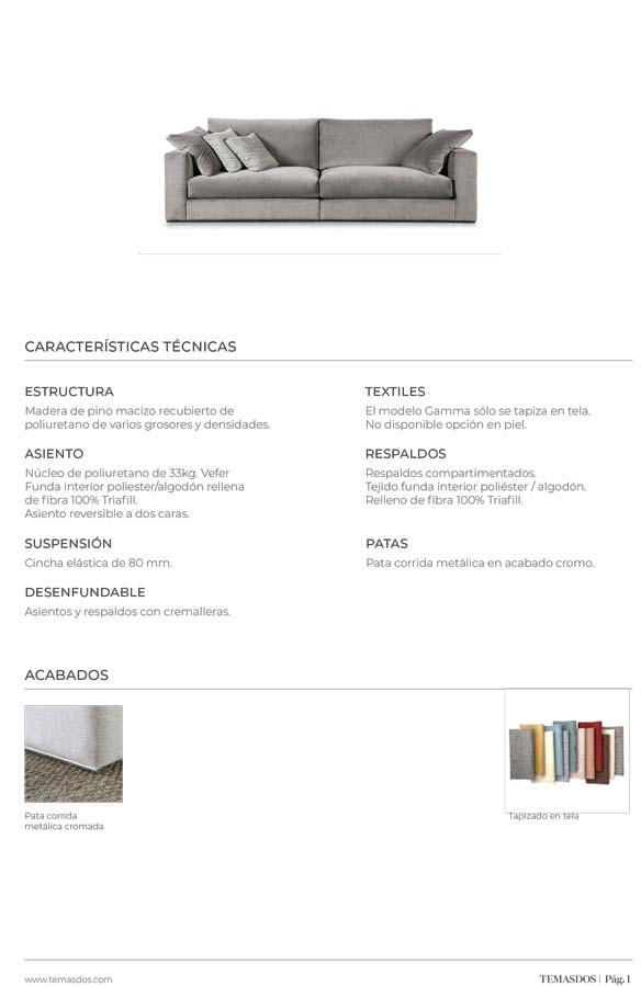 Sofá de diseño Dafne